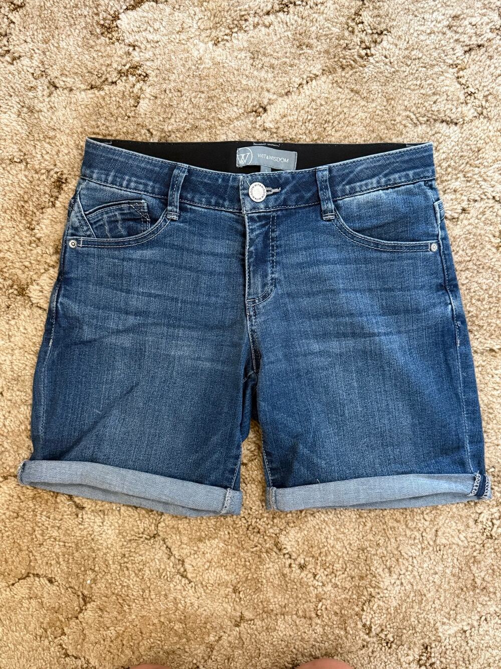 Wit & Wisdom Denim Bermuda Shorts Dark Wash Size 2